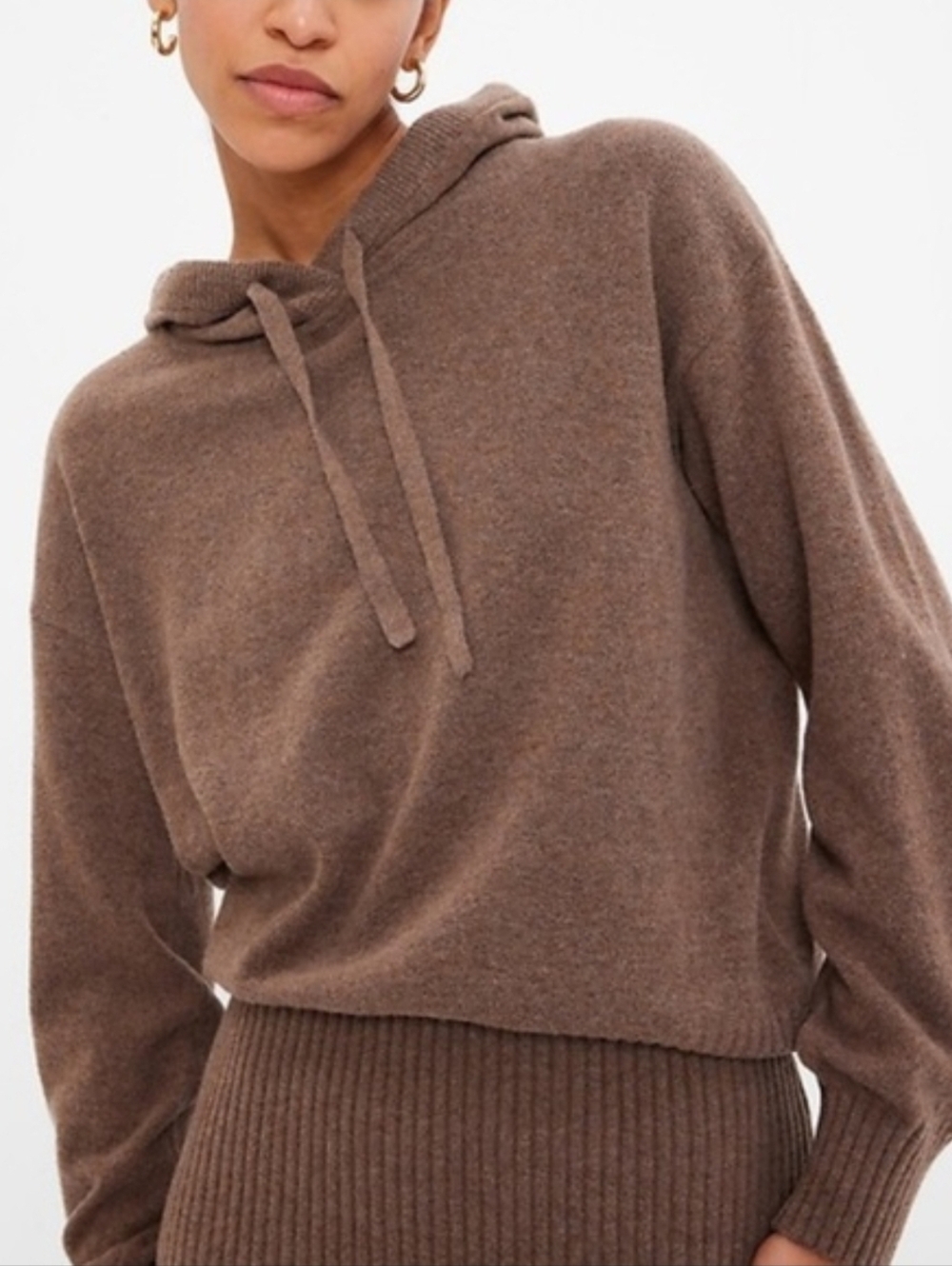 GAP Cashsoft Hoodie Cozy Brown Size Large